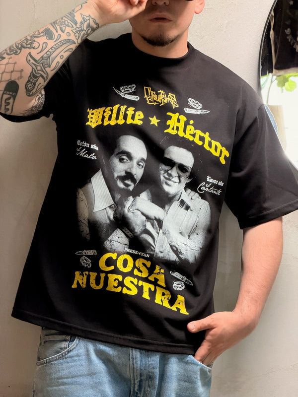 Camiseta Negra Cosa Nuestra Pitbullying