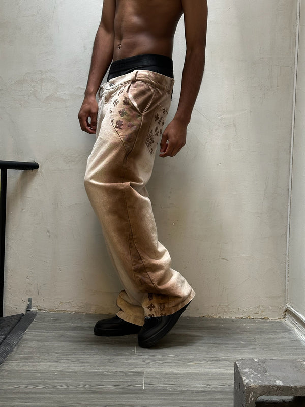 Pantalón Beige Monograma Pitbullying