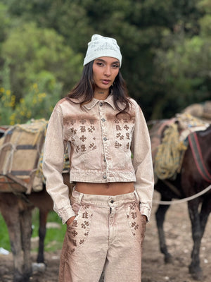 Pantalón Beige Monograma Pitbullying