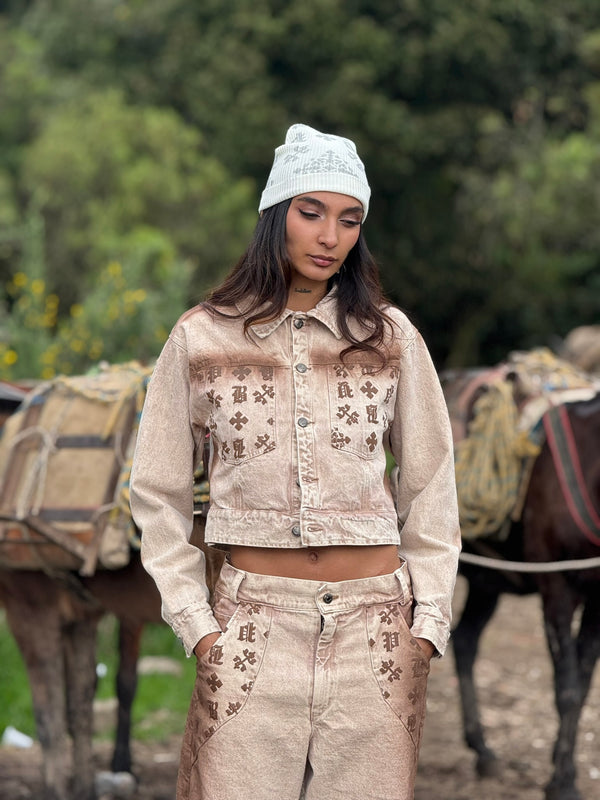 Pantalón Beige Monograma Pitbullying