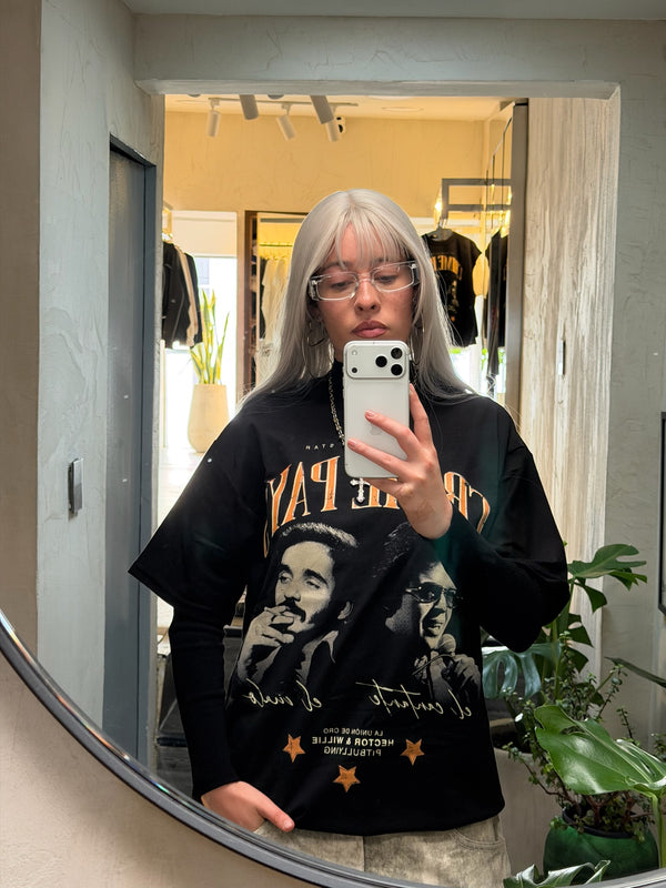 Camiseta Negra Hector Lavoe Willie Colon Pitbullying