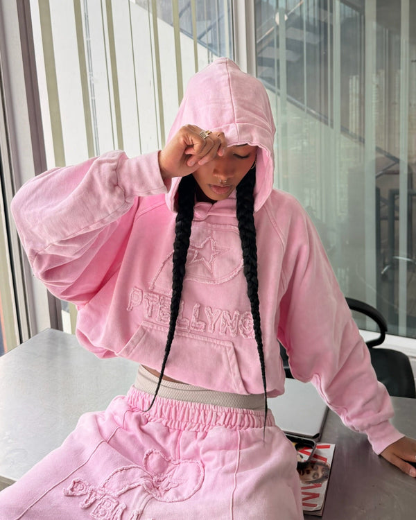 HOODIE STAR GANG ROSA
