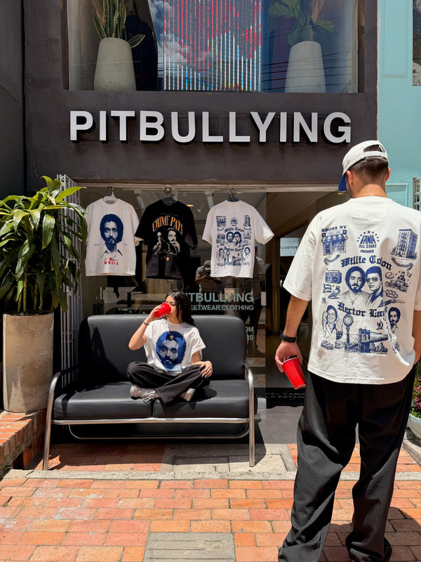 Camiseta Blanca Pitbullying Hector Lavoe