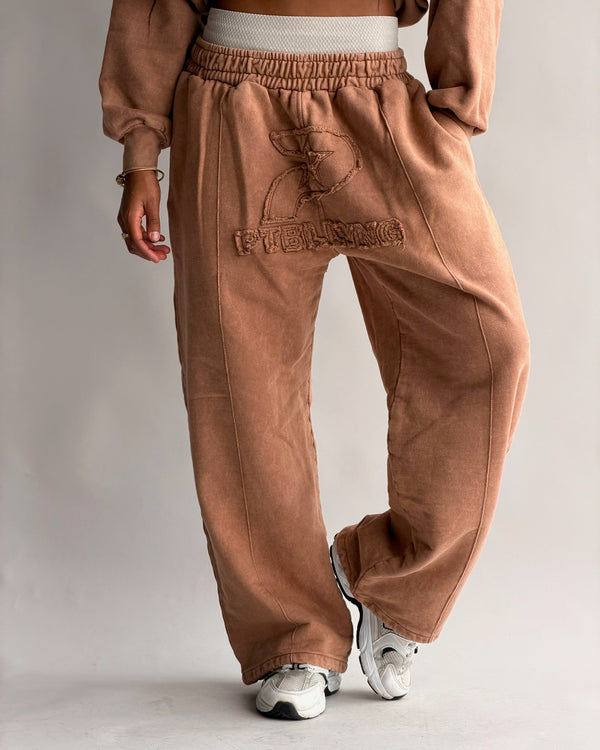 JOGGER STAR GANG CAFÉ MUJER