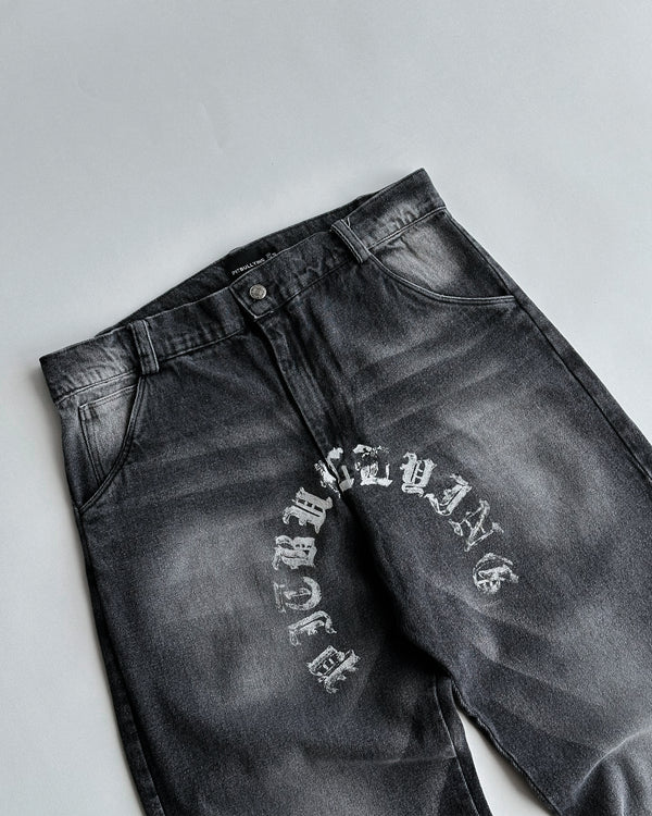 Jean Denim Saints Black Dirty