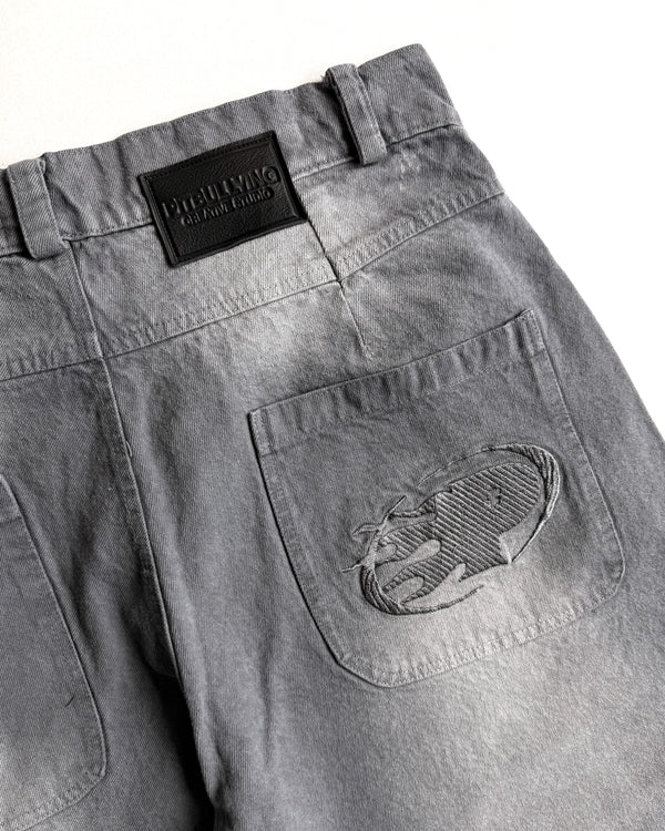 Jorts Baggy Denim Saints Gris