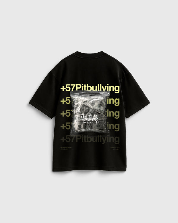 Camiseta +57 Dollar Bag Negra