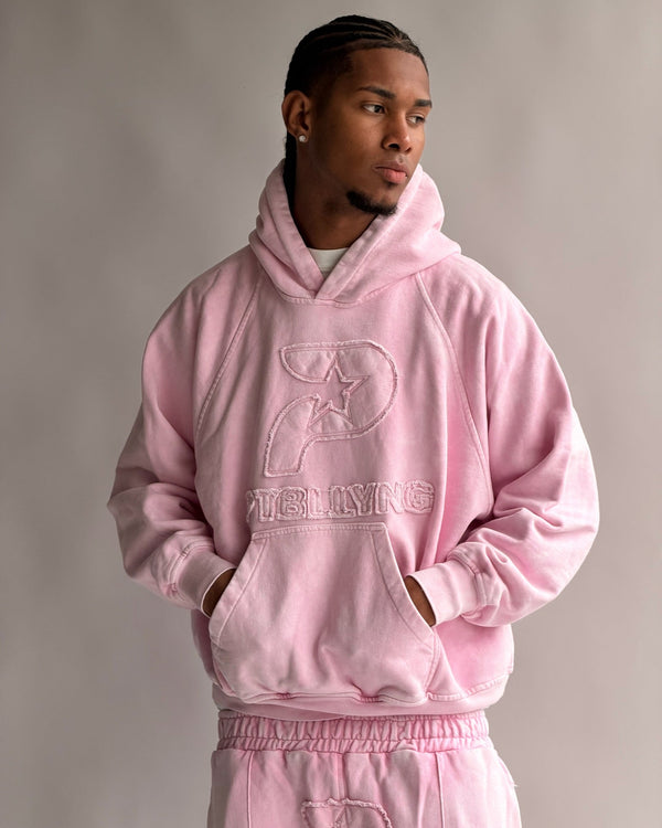 HOODIE STAR GANG ROSA