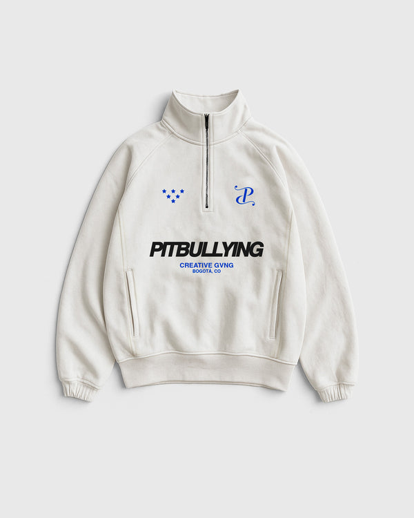Hoodie Cuello Alto Crudo