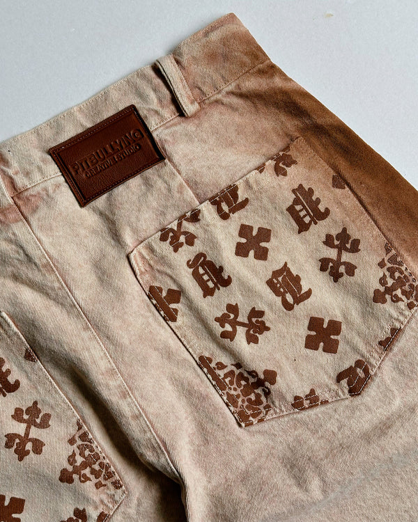 Pantalón Beige Monograma Pitbullying