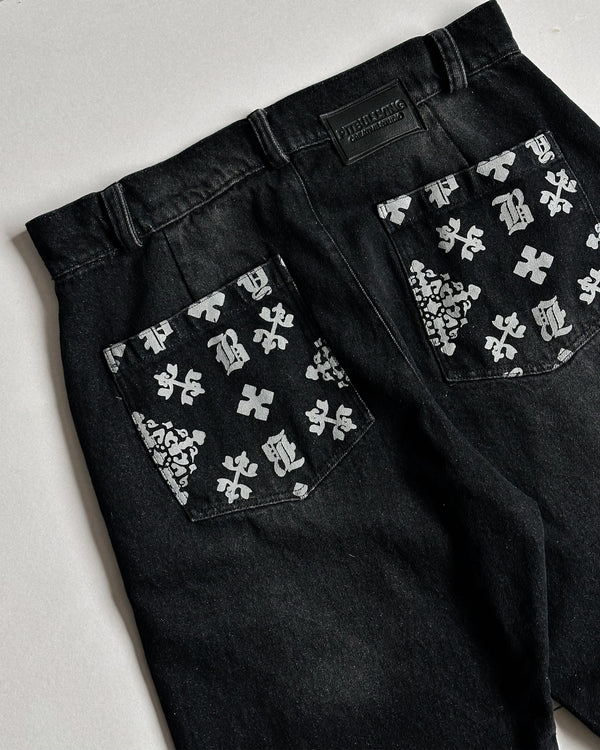 Pantalón Negro Monograma Pitbullying