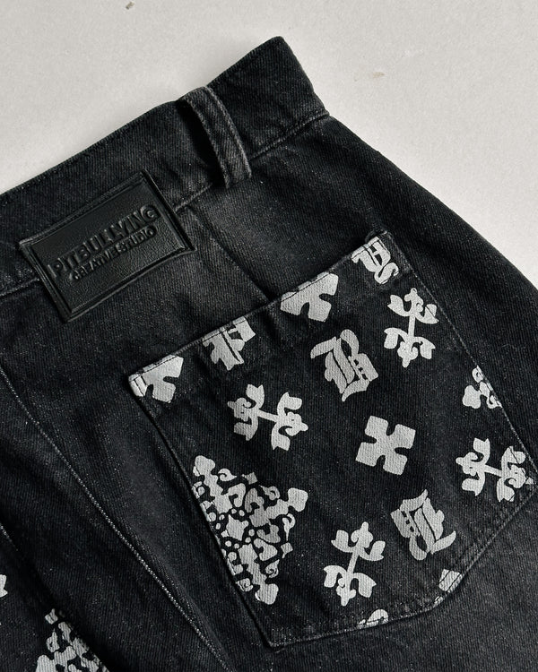 Pantalón Negro Monograma Pitbullying