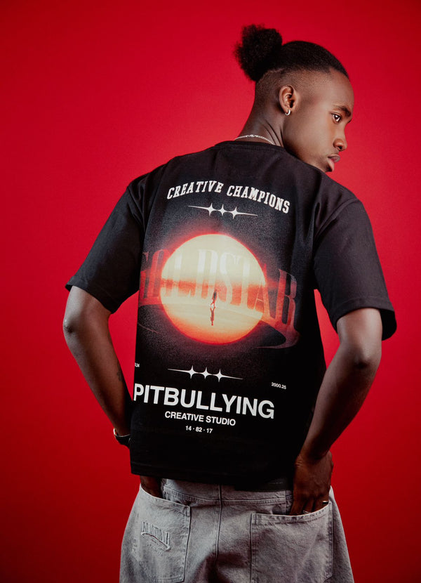 Camiseta negra GoldStar - Pitbullying