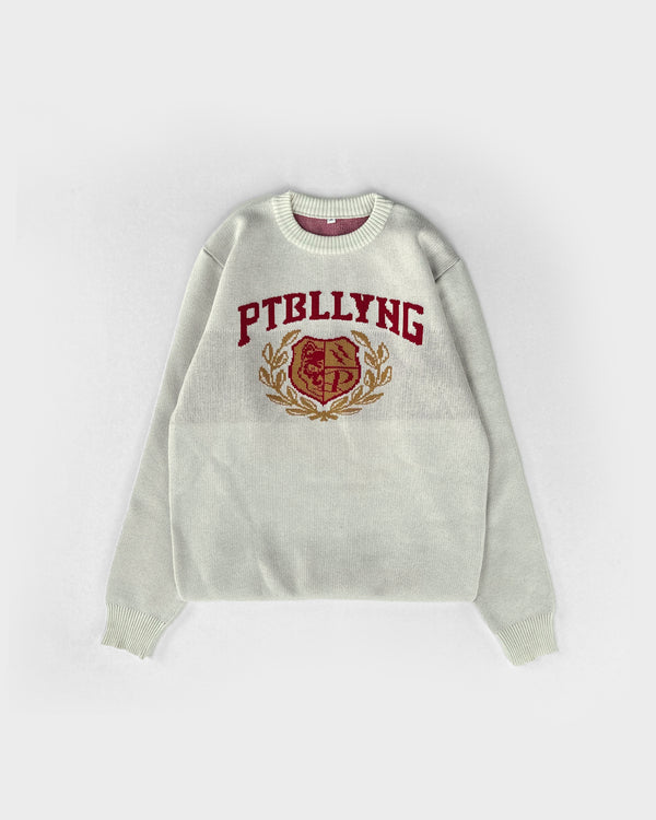 Knit Crewneck Pitbullying Golden - Cream