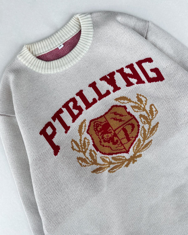 Knit Crewneck Pitbullying Golden - Cream