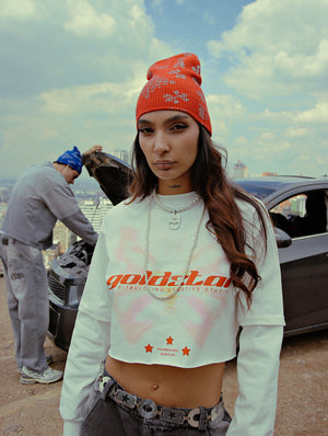 Camibuso Crop Blanco Pitbullying Goldstar