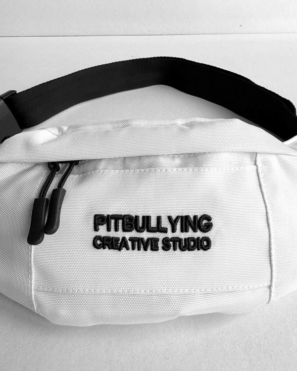 Riñonera Blanca Pitbullying Creative Studio