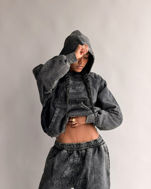 SET HOODIE + JOGGER STAR GANG VINTAGE MUJER