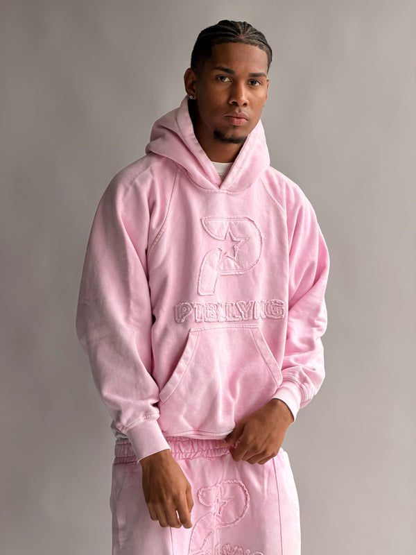 SET HOODIE + JOGGER STAR GANG ROSA