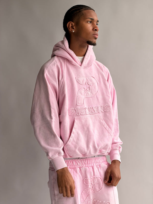 SET HOODIE + JOGGER STAR GANG ROSA