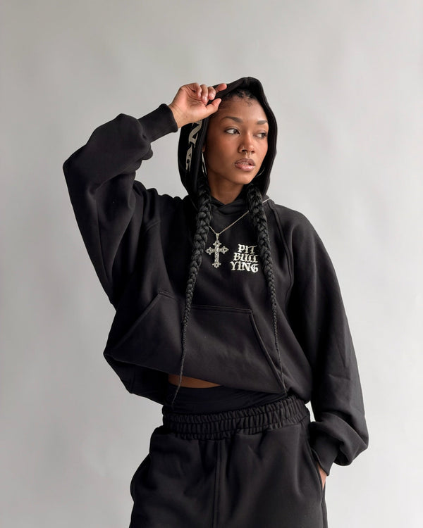 SET HOODIE + JOGGER STAR GANG NEGRO