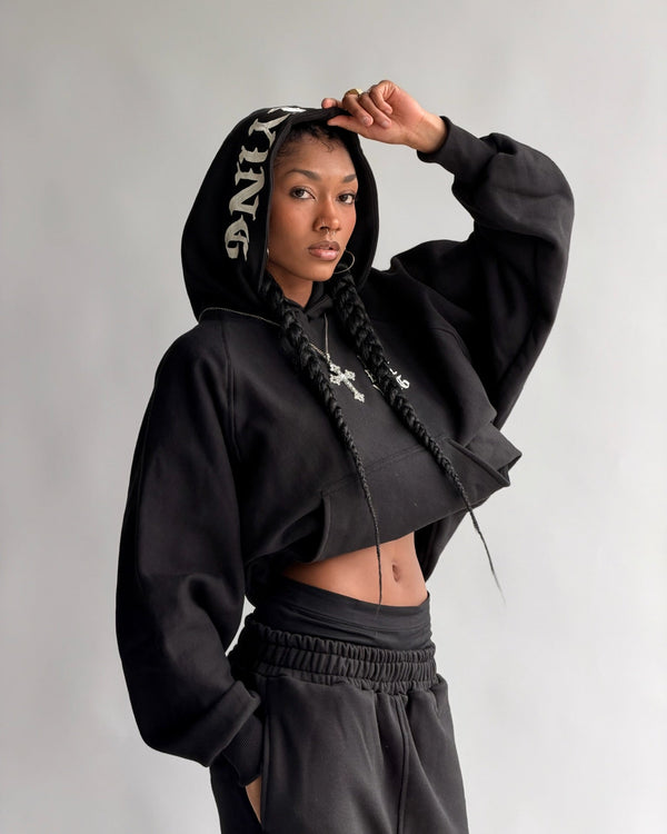 SET HOODIE + JOGGER STAR GANG NEGRO