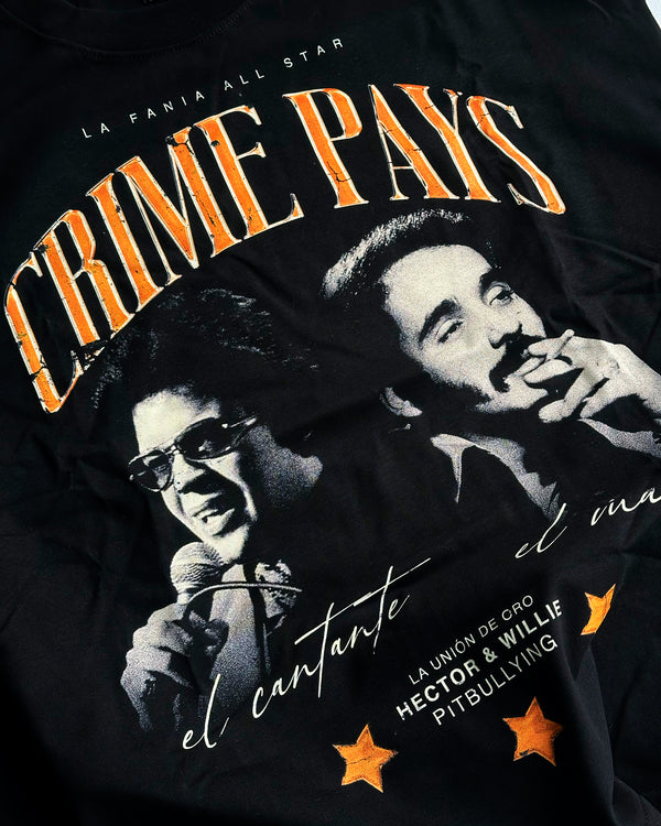 Crime Pays Tanktop Negro