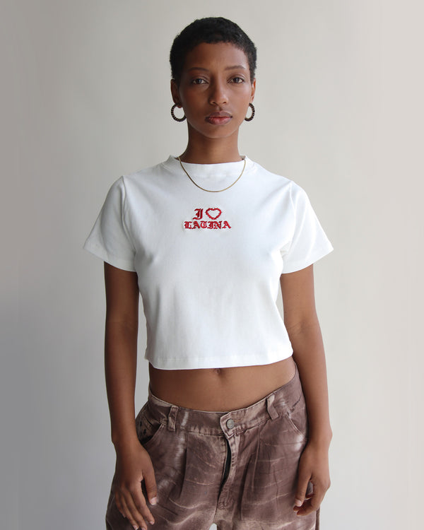 Tee Ribbed Blanco Latina