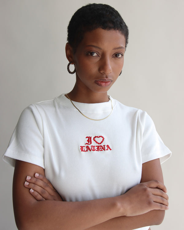 Tee Ribbed Blanco Latina