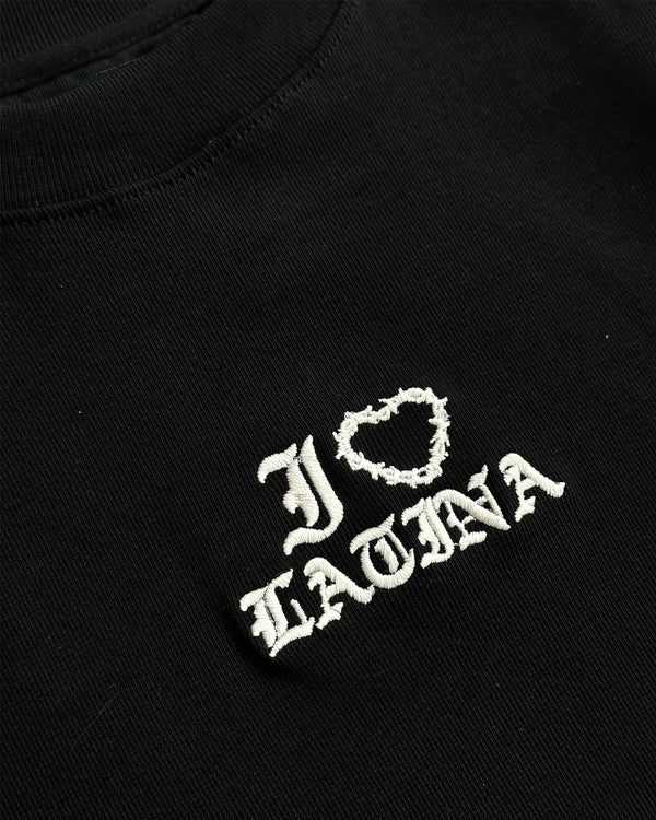Tee Ribbed Negro Latina