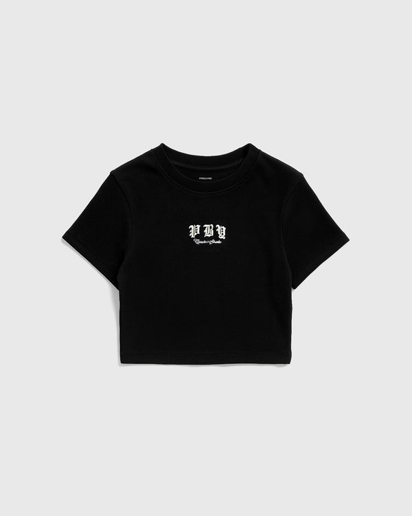 Tee Ribbed Negro Pby