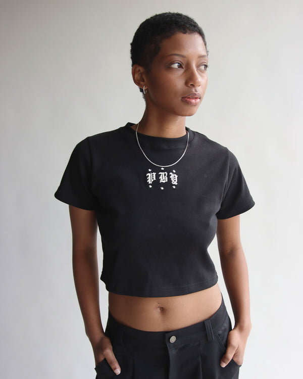 Tee Ribbed Negro Pby