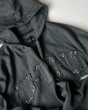 Hoodie Zip Up Gris Pitbullying