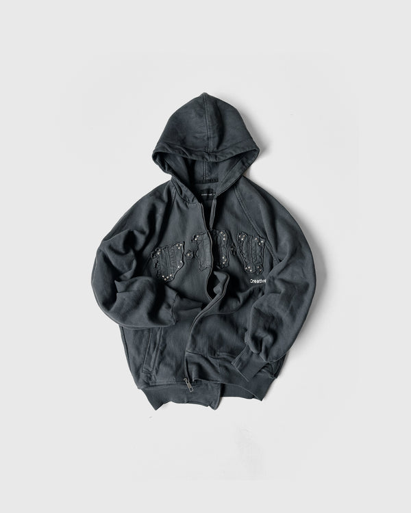 Metálico Pitbullying Zip Up Gris