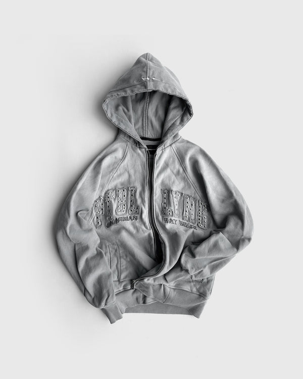 Metálico Pitbullying Zip up Gris