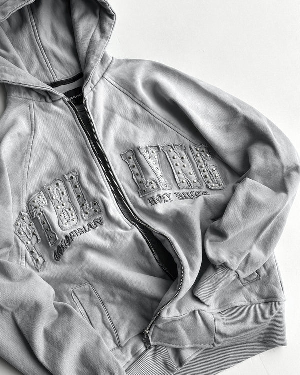 Metálico Pitbullying Zip up Gris