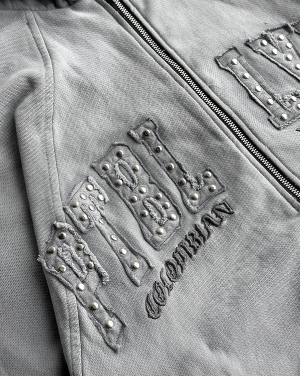 Metálico Pitbullying Zip up Gris