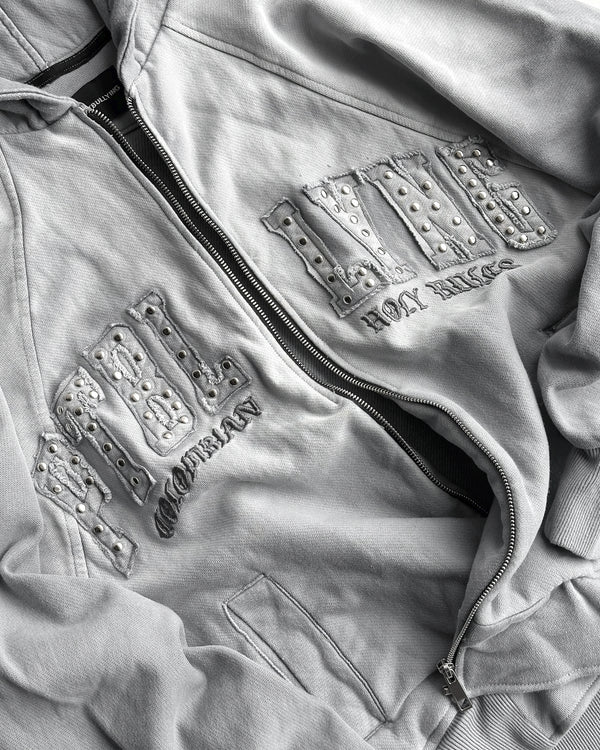 Metálico Pitbullying Zip up Gris