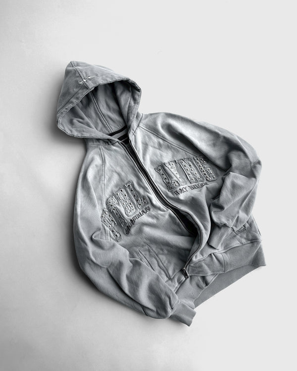 Metálico Pitbullying Zip up Gris