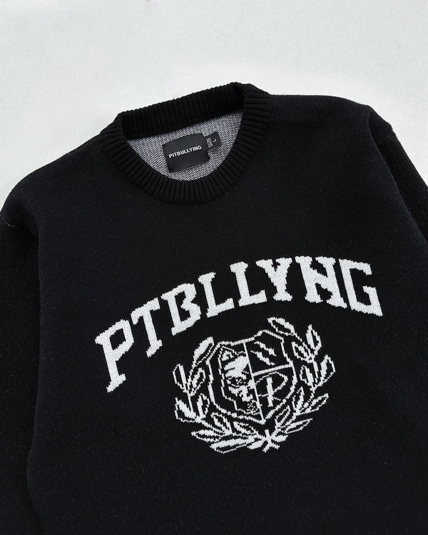 Knit Crewneck Pitbullying Golden - Black