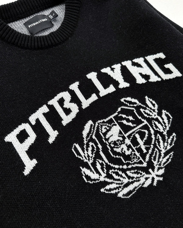 Knit Crewneck Pitbullying Golden - Black